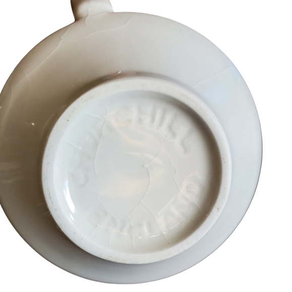 Vintage Churchill England Blue Willow Large Flat Cups ~ Set Of 4 Pre-Owned - Picture 12 of 16